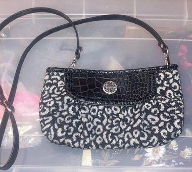 Dana Buchman Black with White Flowers Crossbody Purse | eBay