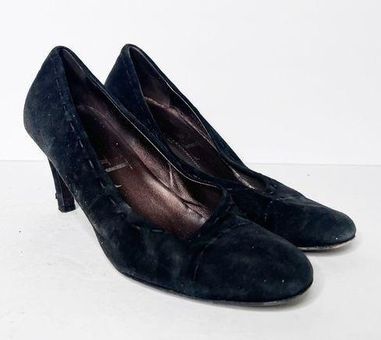 AGL Black Suede Heeled Pumps Size 37.5 6.5 Women s 37