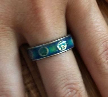 Peace sign mood ring sale