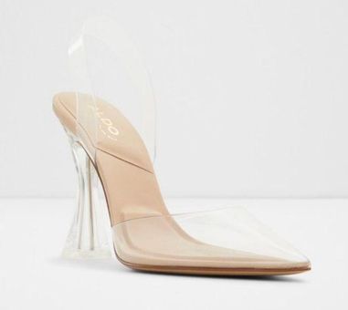 ALDO Solanti heels size 6.5 clear 4.25 heel NWT 30 69 Off