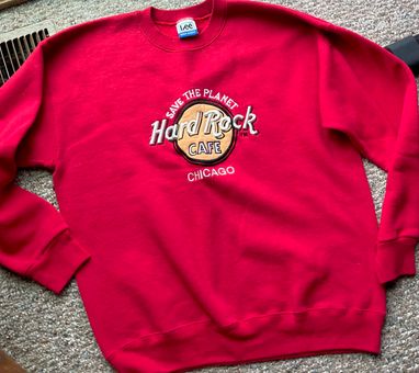 Hard Rock Cafe Vintage LEE Pullover Sweatshirt Red Size XL - $25