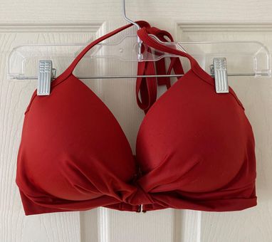 Red Criss Cross Bikini Top 36DD Size XL - $8 - From Kayla