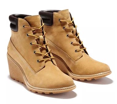 ruw duim Annoteren Timberland Amston Wedge Heel Work Boots Tan Size 9.5 - $60 (53% Off Retail)  - From Garland