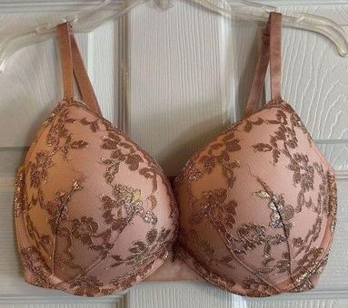 Victoria's Secret Dream Angels Rose Gold Lace Push Up Bra Size 32DDD - $12  - From Jackie