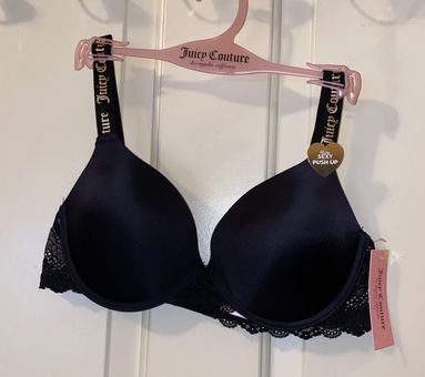 Sexy & Cute Women's Push Up Bra & Bikini Panty Black Size Bra/36C