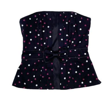 White House  Black Market Jewel Printed Bow Tie Corset Bustier Tube Top  Size 2 - $39 - From Megan