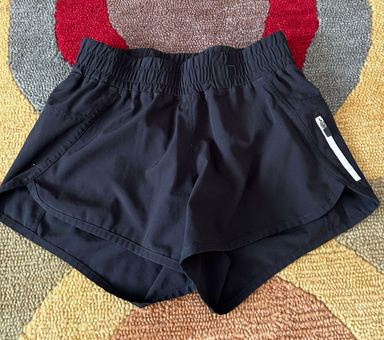 Zyia Active Black Track Shorts Built in Underwear High Rise Athletic