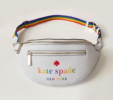 Kate Spade Leila Rainbow Belt Bag, White Dove