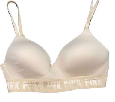 PINK - Victoria's Secret BOGO Victoria Secret PINK Wear Everywhere  Nude/Beige 34C Bra Size undefined - $11 - From Kitrina