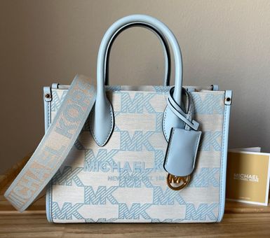 MICHAEL KORS MIRELLA SMALL SHOPPER SATCHEL CROSSBODY BAG MK VISTA BLUE