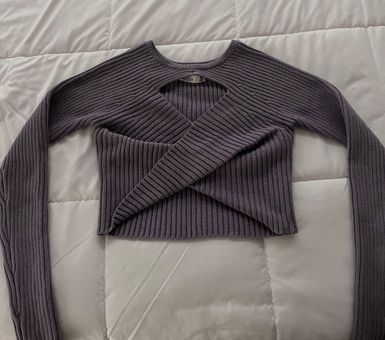 Hollister Crop Top Sweater Purple Size M - $25 (37% Off Retail