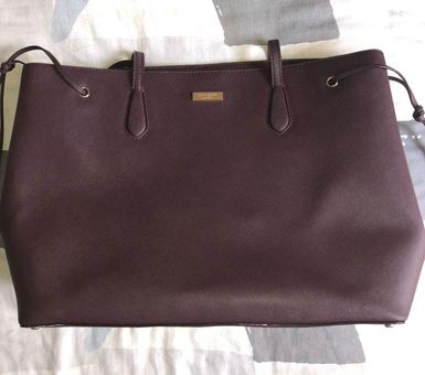 Kate Spade Maroon Burgundy Wine Hayden Tote Purse