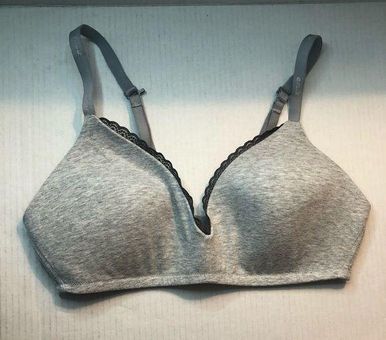 Aerie Bra Real Happy Wireless Lightly Lined Bra in Grey Sz 38C