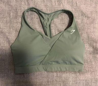 Gymshark Womens Crossover Sports Bra - Desert Sage Green - Small