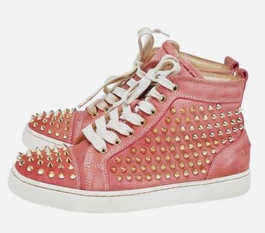 Christian Louboutin Louis Orlato Suede, Leather And Denim High-top