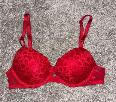 Victoria's Secret red lace push up bra Size 32 B - $12 (80% Off