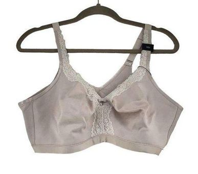 Curvy Couture 42D Luxe Unlined Wireless Bra Lace & Cotton Blend