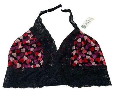 NEW SOMA Bralette lace halter in Amore heart mini Size XL