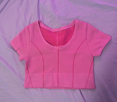 Aerie Offline Seamless Corset T-Shirt Pink Size XL - $12 (73% Off