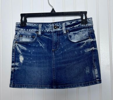 Ladies Skirt 3 Tiered Blue Jean Denim all sizes