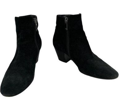 Aquatalia Italy Faylynn Weatherproof Booties 8 Black Pebbled