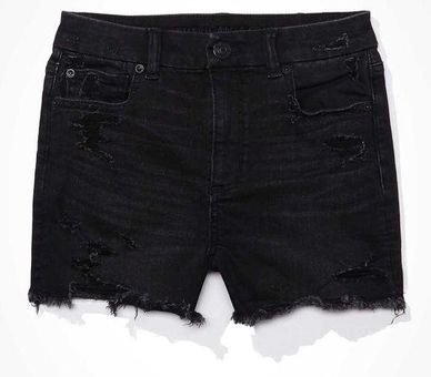 AE Next Level Curvy High-Waisted Ripped Denim Short Short