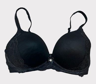 Victoria's Secret Body By Victoria No Wire Black Bra Size 34DD