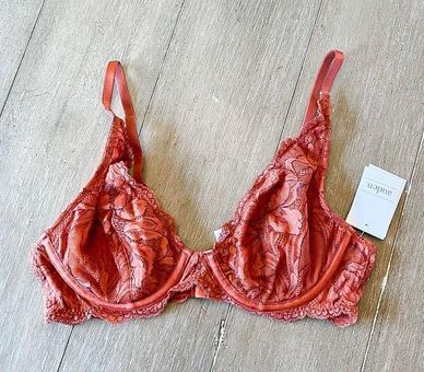 Auden NEW Lace Unlined Bra 34B Red Size 34 B - $8 (52% Off