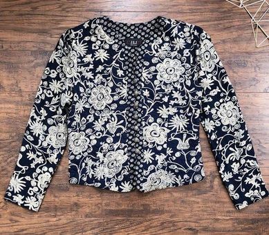 Cream Floral Quilted Jacket