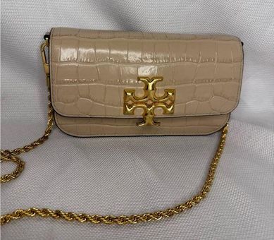 Tory Burch Eleanor Croc Embossed Satchel