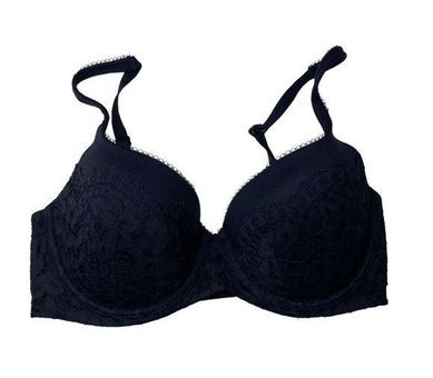 Victoria's Secret Body By Victoria Lined Demi black lace Bra 32DD