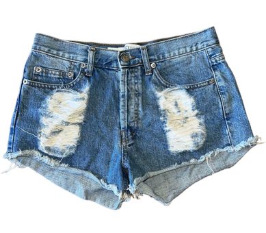 Brandy Melville Shorts Cut-off Denim Distressed Size 40 Blue - $18 - From  ThriftPal