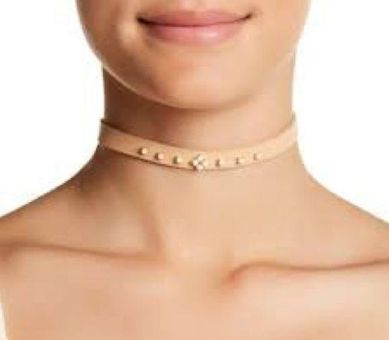 Chan Luu Moonstone Pendant Tan Leather Choker Women s