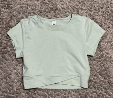 Old Navy PowerChill Cropped Workout Top Green Size M - $17