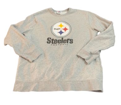 Majestic Pittsburgh Steelers Sweatshirt Gray Size XL - $77 - From