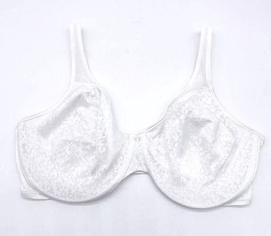 Bali Womens 36DD Passion For Comfort Underwire Minimizer Bra White Lacy 3385  Size undefined - $22 - From Jeannie