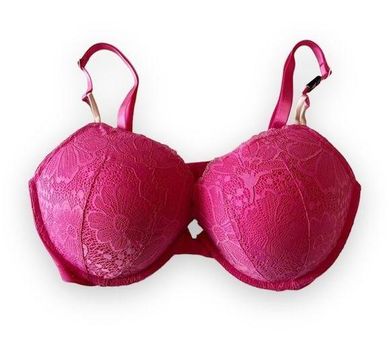 Victoria's Secret Barbie Pink Lace Pushup Bra 36DD New Romantic