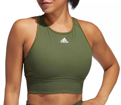 Adidas Green Crop Tank Sports Bra Size XS - $10 - From Addy