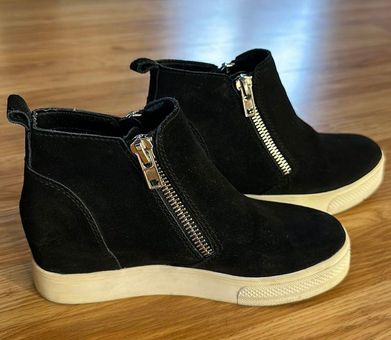 Steve Madden Women's Wedgie Sneaker Black Suede Size 6.5 | eBay