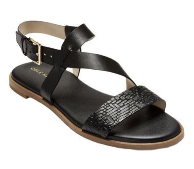 Cole Haan Findra Strappy Sandals II Crisscross Woven Ankle Strap