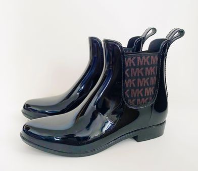 Michael Kors MK Monogram Waterproof Black Ankle Rain Boots Size 8 - $35  (70% Off Retail) - From Samantha