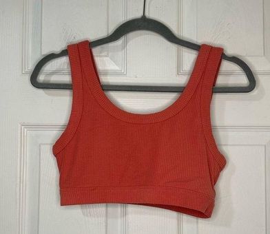 Alo Yoga Alo Orange Red Wellness Ribbed Sport Bra Size M Size M