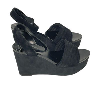 Vince Camuto Varelnta Suede Wedges, Black, 8.5 - $21 - From Shop