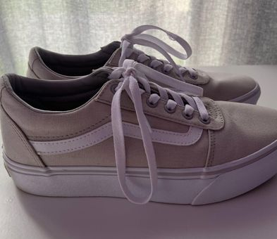 tan vans platform