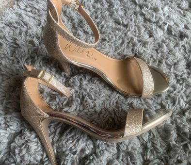 sparkly heels rose gold