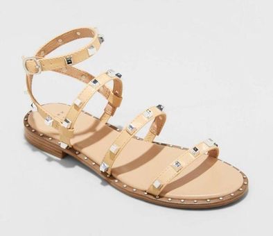 Women's Jasmine Pearl Slide Sandals With Memory Foam Insole - A New Day™  Cream : Target