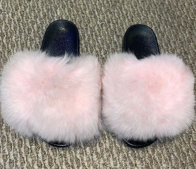 Faux Fur Slides cotton candy Size 8 26 48 Off Retail From