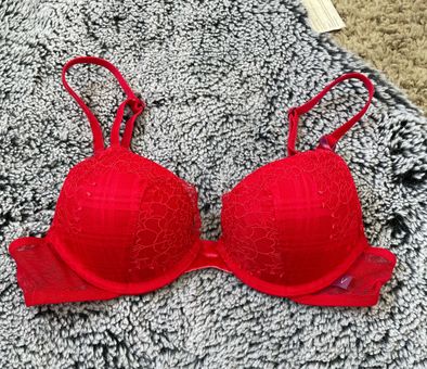 Victoria's Secret Red Lace Push Up Bra - $25 (37% Off Retail) - From Charli