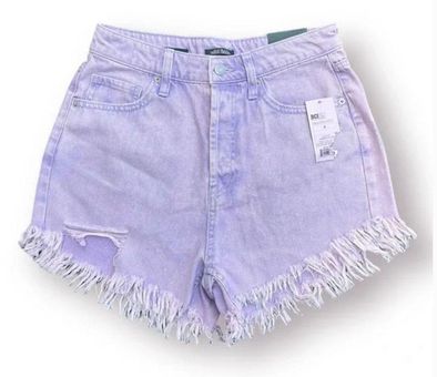QZXQW Shorts Denim Women's Hot Pants Women's Destroyed Ripped Hole Denim  Shorts Sexy Short Jeans Summer High Waist Denim Shorts Hole Tear Tassel Denim  Shorts (Color : Purple, Size : 40) :