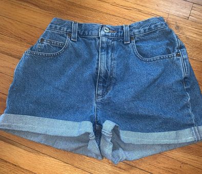 High Waisted Mom Shorts - Blue